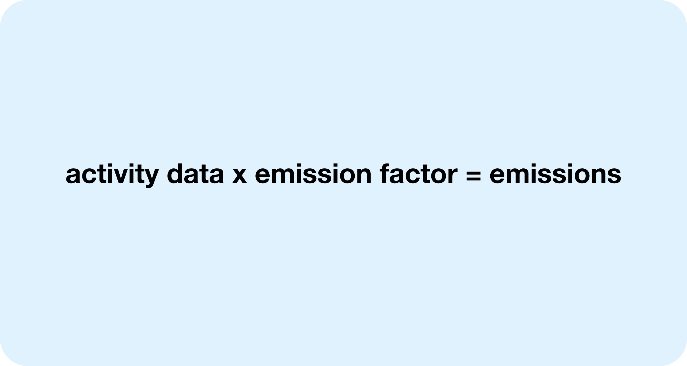 What is an emission factor?